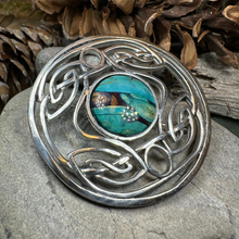 Load image into Gallery viewer, Heathergems Celtic Knot Brooch