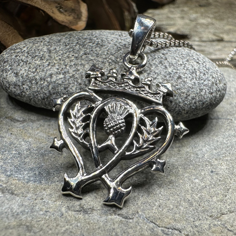 Load image into Gallery viewer, Mhairi Scottish Luckenbooth Necklace in Sterling Silver