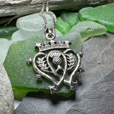 Load image into Gallery viewer, Mhairi Scottish Luckenbooth Necklace in Sterling Silver