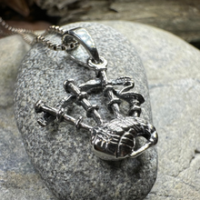 Load image into Gallery viewer, Tartan Bagpipes Necklace