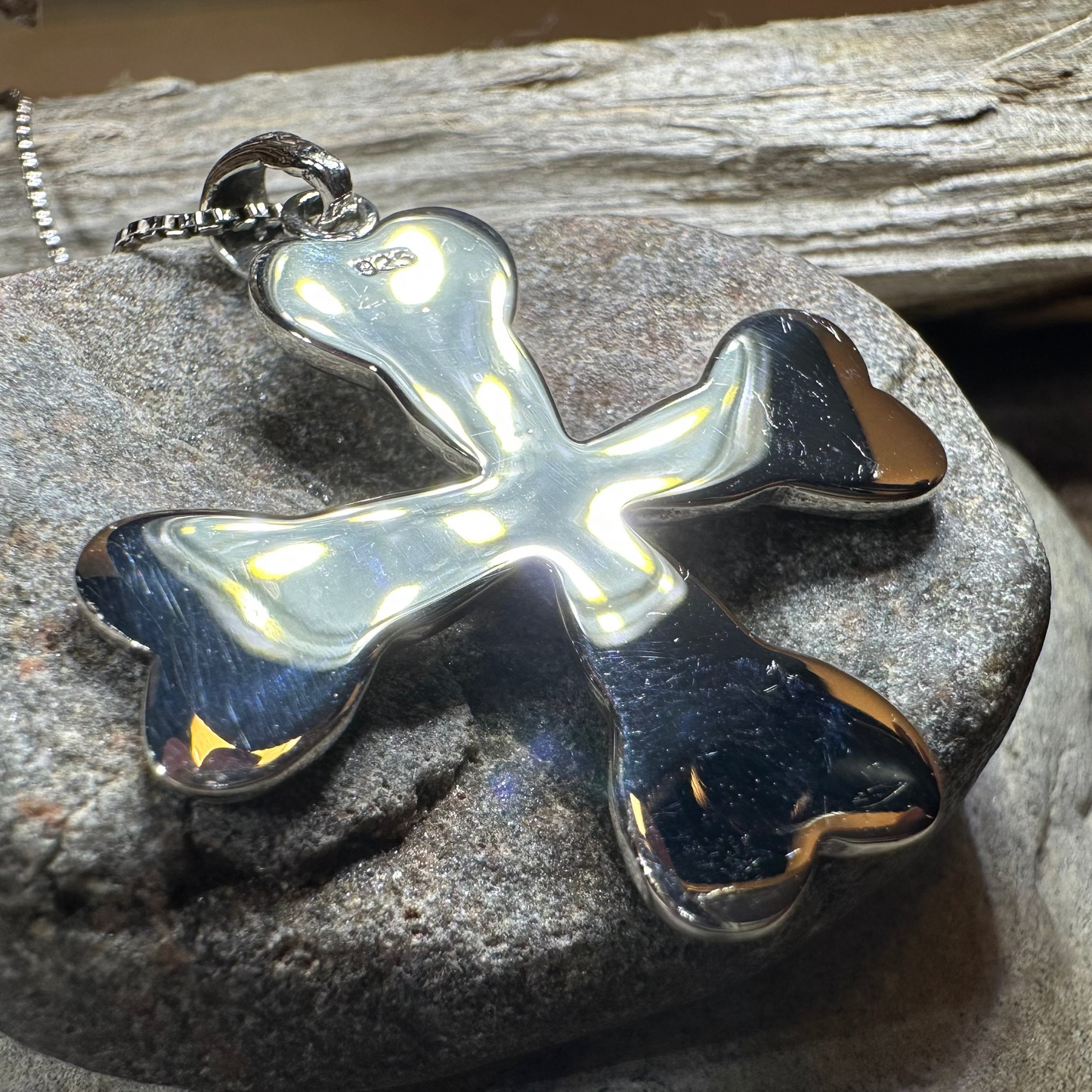 Ethereal Celtic Cross Necklace in Sterling Silver