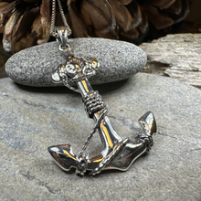 Load image into Gallery viewer, Harbor Bound Anchor Necklace