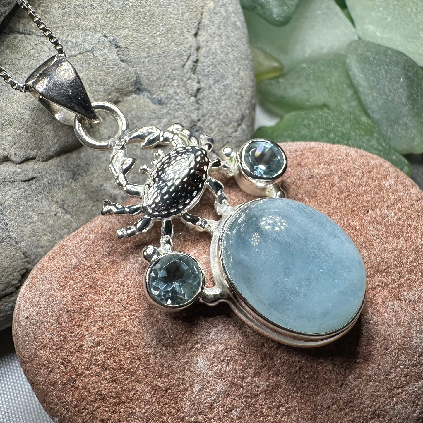Carrie Crab Aquamarine Necklace — view 7