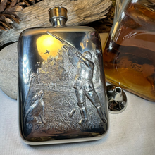 Load image into Gallery viewer, Gone Hunting Pewter Hip Flask