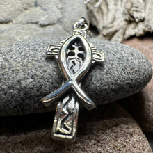 Load image into Gallery viewer, Ichthys Celtic Cross Necklace