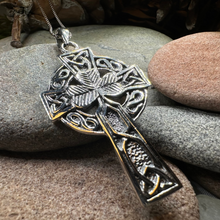 Load image into Gallery viewer, Collins Celtic Cross Shamrock Necklace