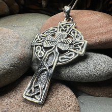 Load image into Gallery viewer, Collins Celtic Cross Shamrock Necklace