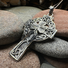 Load image into Gallery viewer, Collins Celtic Cross Shamrock Necklace