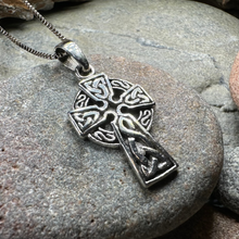 Load image into Gallery viewer, Celtic Sterling Silver Cross Necklace