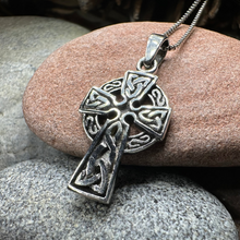 Load image into Gallery viewer, Celtic Sterling Silver Cross Necklace