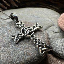 Load image into Gallery viewer, Trinity Knot Celtic Cross Necklace