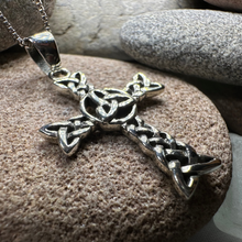 Load image into Gallery viewer, Trinity Knot Celtic Cross Necklace