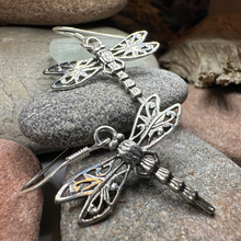 Load image into Gallery viewer, Dragonfly Drop Earrings