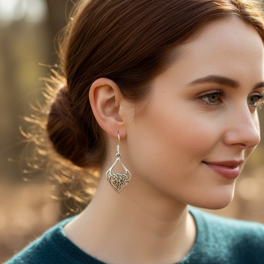 Erin Celtic Knot Earrings in Sterling Silver
