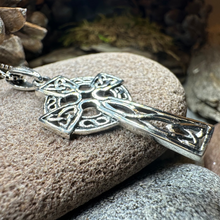 Load image into Gallery viewer, Open Weave Celtic Cross Necklace