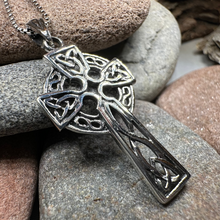 Load image into Gallery viewer, Open Weave Celtic Cross Necklace