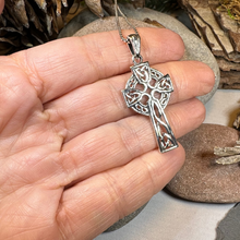 Load image into Gallery viewer, Open Weave Celtic Cross Necklace