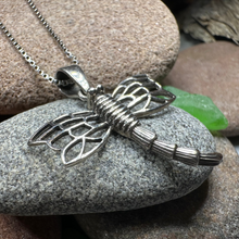 Load image into Gallery viewer, Celtic Dragonfly Necklace