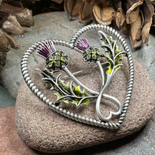 Load image into Gallery viewer, Sparkle Thistle Love Brooch