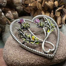 Load image into Gallery viewer, Sparkle Thistle Love Brooch