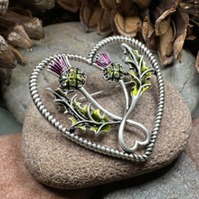 Load image into Gallery viewer, Sparkle Thistle Love Brooch