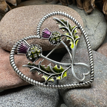 Load image into Gallery viewer, Sparkle Thistle Love Brooch