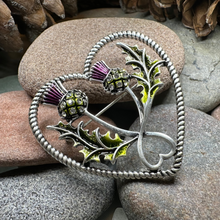 Load image into Gallery viewer, Sparkle Thistle Love Brooch