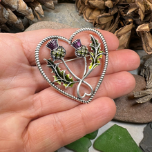 Load image into Gallery viewer, Sparkle Thistle Love Brooch