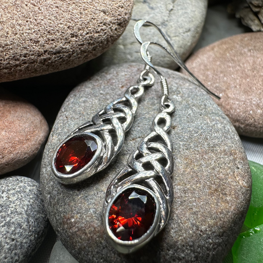 Ciara Celtic Knot Earrings in Sterling Silver