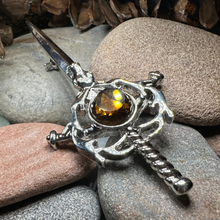 Load image into Gallery viewer, Crystal Stag Kilt Pin