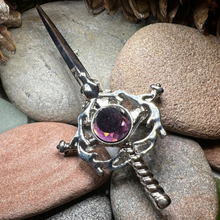 Load image into Gallery viewer, Crystal Stag Kilt Pin