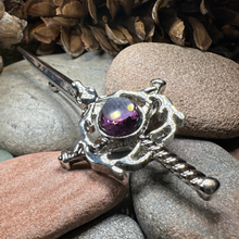 Load image into Gallery viewer, Crystal Stag Kilt Pin