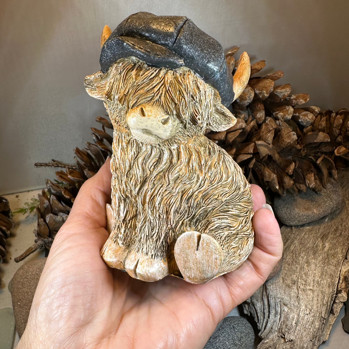 Cheeky Highland Cow Figurine