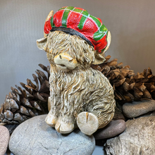 Load image into Gallery viewer, Tartan Highland Cow Figurine