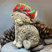 Load image into Gallery viewer, Tartan Highland Cow Figurine