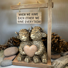 Load image into Gallery viewer, We Have Each Other Highland Cow Figurine