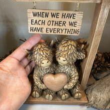 Load image into Gallery viewer, We Have Each Other Highland Cow Figurine