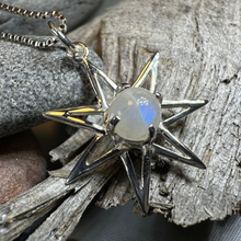 Load image into Gallery viewer, Moonstone Elven Star Necklace
