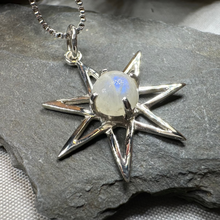 Load image into Gallery viewer, Moonstone Elven Star Necklace