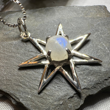 Load image into Gallery viewer, Moonstone Elven Star Necklace