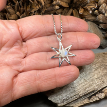Load image into Gallery viewer, Moonstone Elven Star Necklace