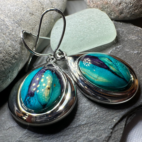 Load image into Gallery viewer, Heathergems Teardrop Earrings - Handmade in Scotland