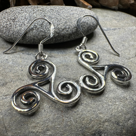 Elfwyn Celtic Spiral Earrings