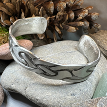 Load image into Gallery viewer, Cruth Celtic Pewter Cuff Bracelet