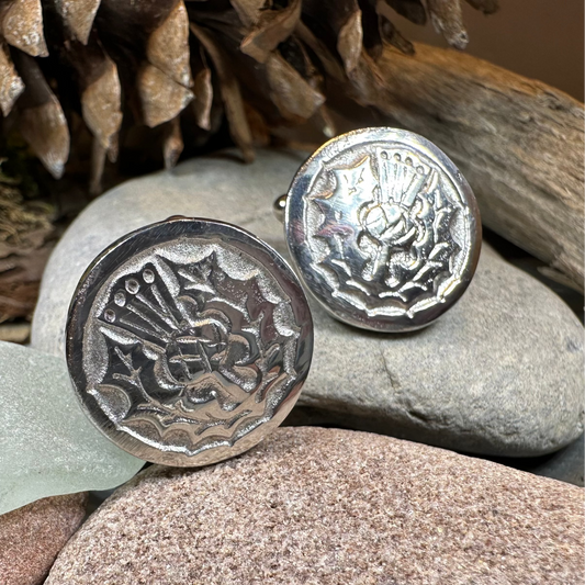 Brave Thistle Cufflinks - Handmade in Scotland