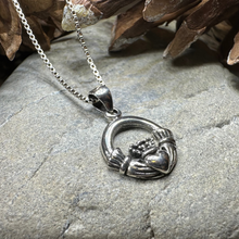 Load image into Gallery viewer, Petite Claddagh Necklace