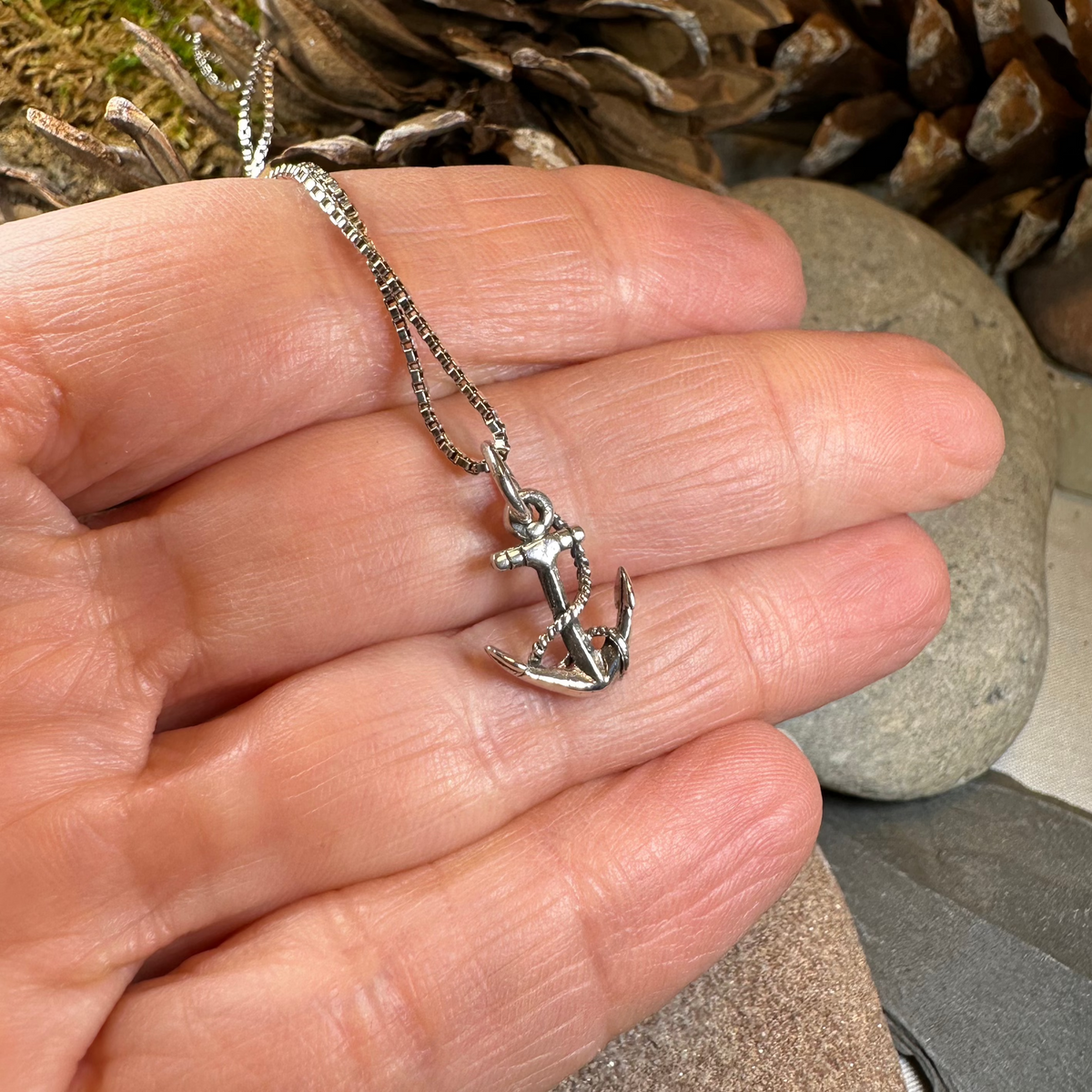 530PARK Crystal Anchor Chain Bracelet