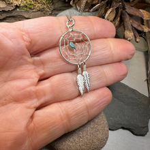 Load image into Gallery viewer, Turquoise Dreamcatcher Necklace