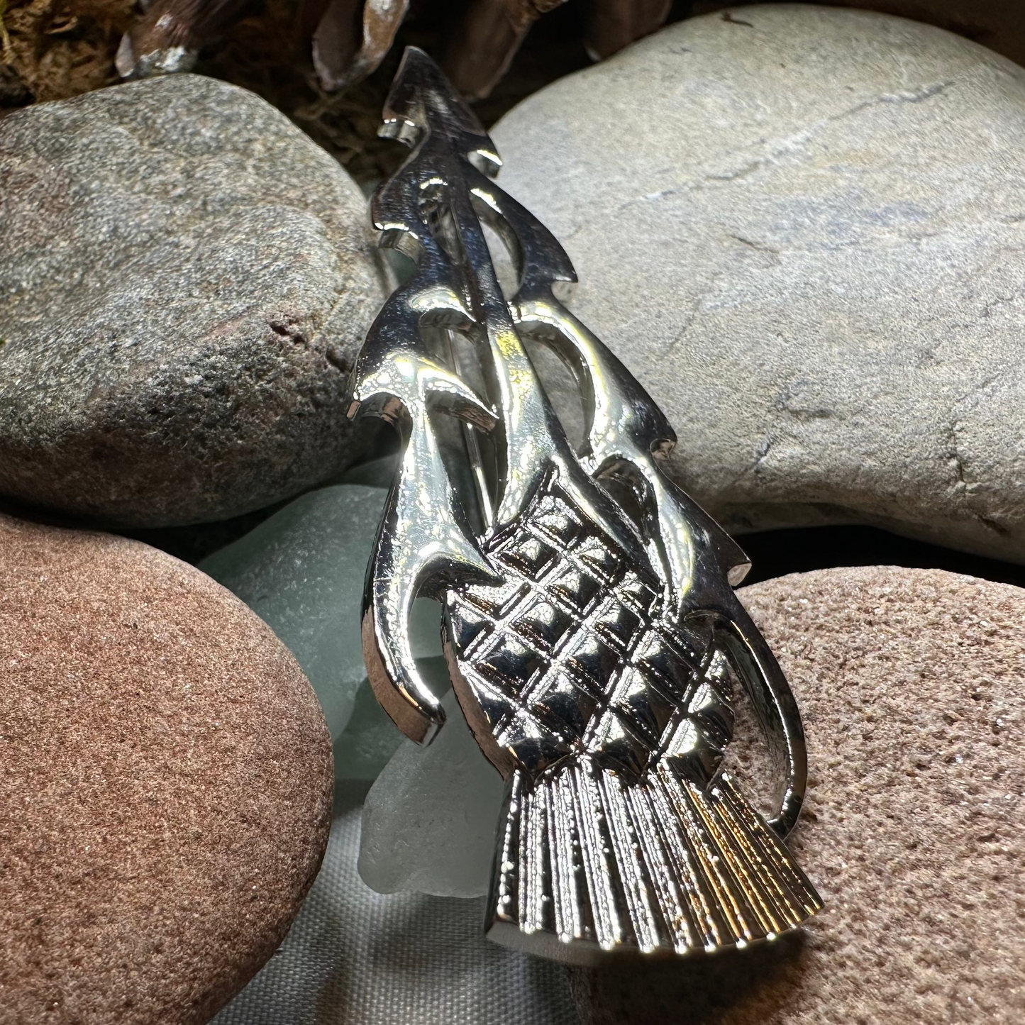 Classic Scottish Thistle Kilt Pin — view 6