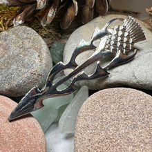 Load image into Gallery viewer, Classic Scottish Thistle Kilt Pin